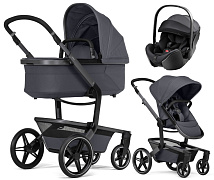 Детская коляска 3 в 1 Joolz Day 5 и автокресло Britax Roemer Baby-Safe Pro Style Carbon Black Stone Grey