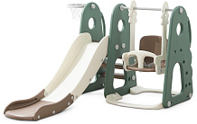 Горка с качелями UNIX Kids Dino Green