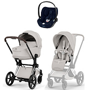 Коляска Cybex Priam V Chrome Style Cloud T Rebellious Luxury Denim Blue 3 в 1 City Grey