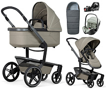 Детская коляска 4 в 1 Joolz Day 5 и автокресло Britax Roemer Baby-Safe Pro Style Sage green и база Vario Base 5Z без адаптеров + конверт в подарок Sage green