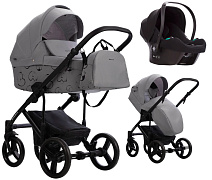 Детская коляска Bebetto Magnum Light SE 3 в 1 с автокреслом Avionaut Cosmo 07 св.серый, черная рама