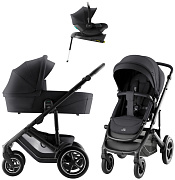 Коляска 4 в 1 Britax Roemer Smile 5Z Style и автокресло Baby-Safe Core Space Black + база Baby-Safe Core Carbon Black
