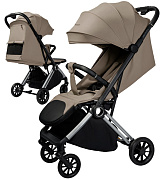 Прогулочная коляска Amarobaby Handy бежевый/серебряный