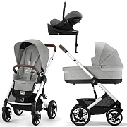 Коляска Cybex Talos S Lux SLV complete Cloud G Lava Grey Plus Base G 4 в 1 Stone Grey с дождевиками