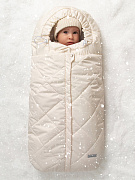 Конверт меховой AmaroBaby Heat 85 см молочный