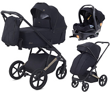 Детская коляска Rant Garda 4 в 1 с автокреслом Carry Pro Black и базой Black