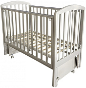 Детская кроватка Антел Люси 1 (маятник универсальный, колесо) белый