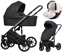 Детская коляска Riko Nano Thermo 3 в 1 с автокреслом Rant Cruise Beige 13 Black (черный)