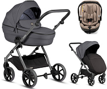 Детская коляска Tutis Uno 6 Plus Essential collection 3 в 1 с автокреслом Beno Beige 1602169 Antracite
