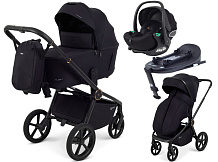 Детская коляска Rant Flex Therm Soft 4 в 1 с автокреслом Evomax Black и базой Gold Black