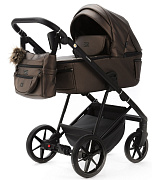 Детская коляска Adamex Vasco Deluxe 2 в 1 V-SM16 (БЕЖ МЕТАЛИК КОЖА)