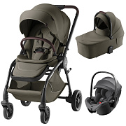 Коляска 3 в 1 Britax Roemer RIO LUX и автокресло Baby-Safe PRO Classic Deep Grey Urban olive