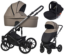 Детская коляска Riko Nano Thermo Ecco 3 в 1 с автокреслом Rant Cruise Black 04 Cappucino (капучино)