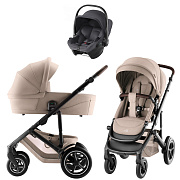Детская коляска 3 в 1 Britax Roemer Smile 5Z Style и автокресло Baby-Safe Core Midnight Grey Teak