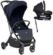 Прогулочная коляска Sweet Baby Aura + автокресло Elegante Plus с базой i-Size ISOFIX DK780 Dark Blue