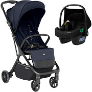Прогулочная коляска Sweet Baby Aura + автокресло Elegante Plus Dark Blue