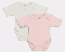 Боди Rant Hugs and Kisses с коротким рукавом 2 шт. ЧЗ Soft Pink 62