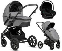 Детская коляска Noordi Aqua V2 3 в 1 с автокреслом Terra Black 1482633 Dark Grey