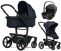 Детская коляска 3 в 1 Joolz Day 5 и автокресло Britax Roemer Baby-Safe Pro Style Carbon Black Dark Navy Blue