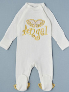 Комбинезон-асим на кнопках Little Star Ангелочек 697 (ЧЗ-мз) крем 56