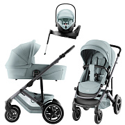 Коляска 3 в 1 Britax Roemer Smile 5Z Style и автокресло Baby-Safe PRO Style Harbor Blue + Vario Base 5Z Harbor Blue