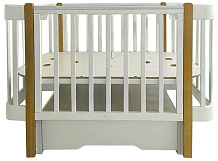 Детская кроватка Pituso Olivia маятник,ящик, колесо Белый-бук