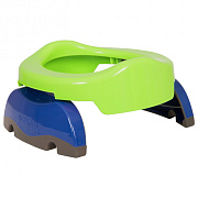 Дорожный горшок Potette plus складной, 3 одноразовых пакета зеленый/голубой