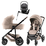 Коляска 3 в 1 Britax Roemer Smile 5Z Style и автокресло Baby-Safe Pro Classic Deep Grey + Vario Base 5Z Teak