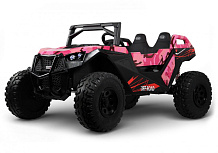 Детский электромобиль RiverToys A707AA LUX NEW 4WD PINK-CAMOUFLAGE/розовый камуфляж