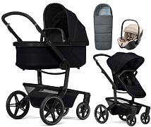 Детская коляска 3 в 1 Joolz Day 5 и автокресло Britax Roemer Baby-Safe Pro Style Teak + конверт в подарок без адаптеров Space black
