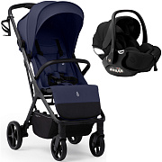 Прогулочная коляска Sweet Baby Aura Plus Basic SBL + автокресло Premier Black Dark Blue