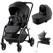 Коляска 3 в 1 Britax Roemer RIO Style и автокресло Baby-Safe Core Frost Grey + Vario Base 5Z Carbon Black