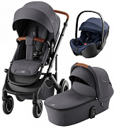 Коляска 3 в 1 Britax Roemer Smile 5Z и автокресло Baby-Safe PRO Style Night Blue Midnight Grey