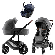 Коляска 3 в 1 Britax Roemer Smile 5Z Style и автокресло Baby-Safe PRO Style Night Blue Mineral Grey