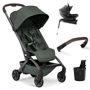 Прогулочная коляска Joolz Aer 2 SE и автокресло Baby-Safe Core Midnight Grey и база Baby-Safe Core Forest green