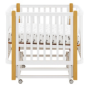 Кроватка детская Antemi Terra Light NEW с маятником НИК 17 б/д белый/дерево