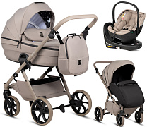 Детская коляска Tutis Uno 6 Plus Essential collection 4 в 1 с автокреслом Beno Beige и базой 1602172 Taupe с сумкой