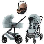 Коляска 3 в 1 Britax Roemer Smile 5Z Style и автокресло Baby-Safe PRO LUX Warm Caramel Harbor Blue