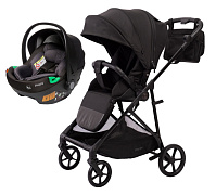 Прогулочная коляска Peppy Amici с автокреслом First Black Black рама Black