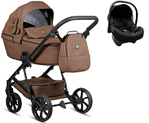 Детская коляска Tutis Viva 6 Plus Teddy 3 в 1 с автокреслом Elo Lux EduSky Black 1612110 Biscuit