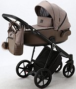 Детская коляска Adamex Porto 3 в 1 PO-PS15 (БЕЖ+Т.БЕЖ.КОЖА)