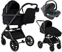Детская коляска Pituso Mayla Plus 3 в 1 с автокреслом Santiso Pro Graphite Black/Graphite