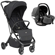Прогулочная коляска Sweet Baby Aura + автокресло Premier Grey Black
