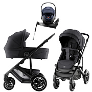 Коляска 3 в 1 Britax Roemer Smile 5Z Style и автокресло Baby-Safe PRO Style Night Blue + Vario Base 5Z Carbon Black