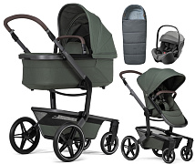 Детская коляска 3 в 1 Joolz Day 5 и автокресло Britax Roemer Baby-Safe Pro Style Mineral Grey + конверт в подарок Forest green
