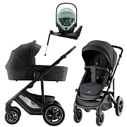 Коляска 3 в 1 Britax Roemer Smile 5Z Style и автокресло Baby-Safe Pro Jade Green + Vario Base 5Z Carbon Black