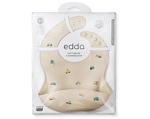 Нагрудник edda Силиконовый SB01-01001 Машинки