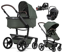 Детская коляска 4 в 1 Joolz Day 5 и автокресло Britax Roemer Baby-Safe Pro Classic Deep Black и база Vario Base 5Z Forest Green