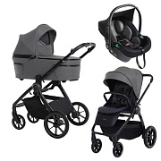 Детская коляска Espiro Yoga 3 в 1 2025 117 gray zen voice of nature/Чёрный (Black 110)