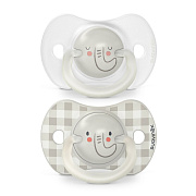 Набор Соска-Пустышка Suavinex Physiological Pro Animals 0-6 мес. 2 шт 308213 ELEPHANT